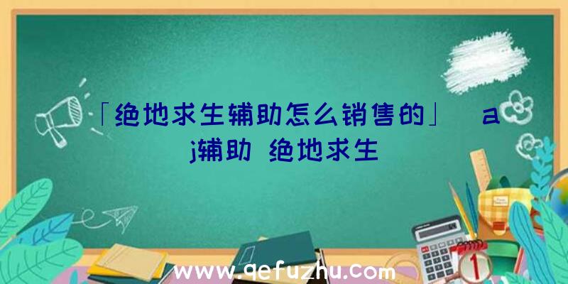 「绝地求生辅助怎么销售的」|aj辅助